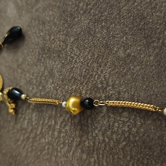 VTG Mismatched Extra Long Etruscan Style Dangle Post Whimsy Earrings - Picture 4 of 7